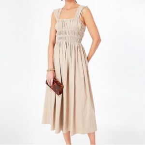 Tuckernuck Pomander Place Biscotti Noah Smocked Dress Size M